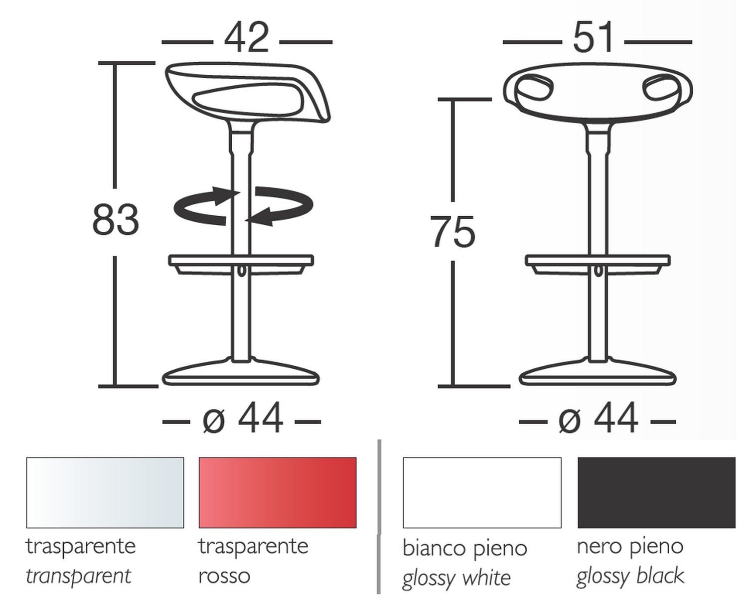 zoe twist blanco negro taburete 02