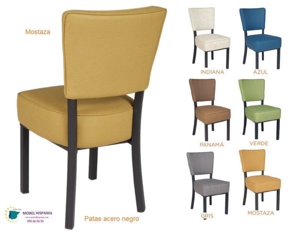 RB6629 Sillon metal negro mostaza 01