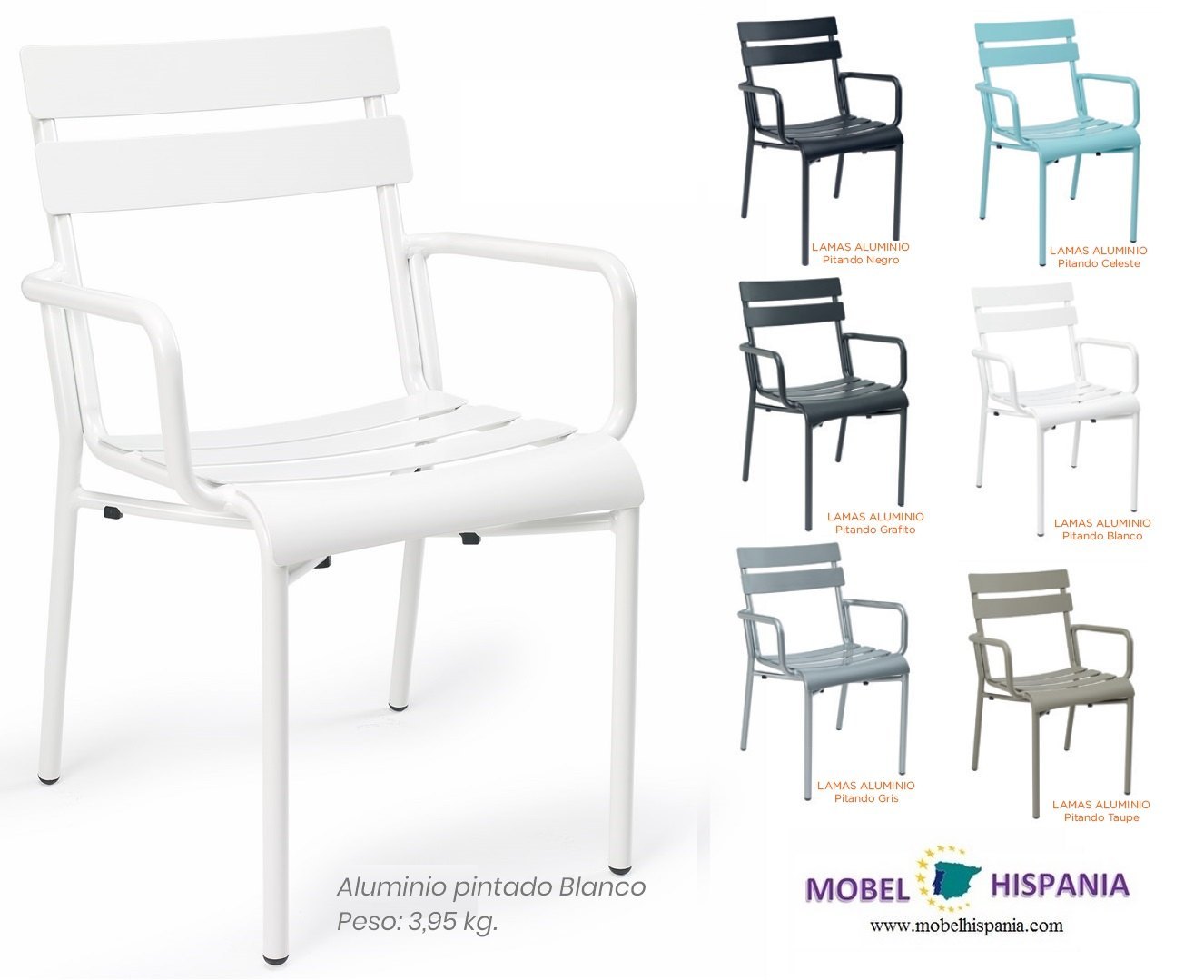 4423 sillon aluminio blanco