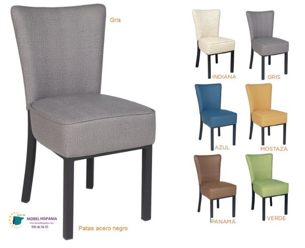 RB6628 silla metal gris