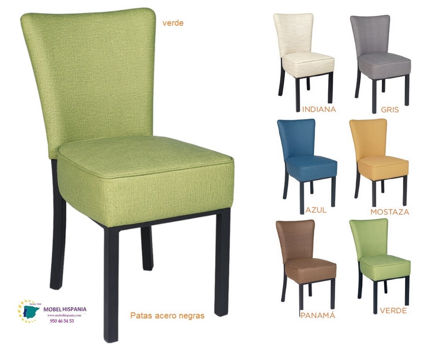 RB6628 silla metal verde 1