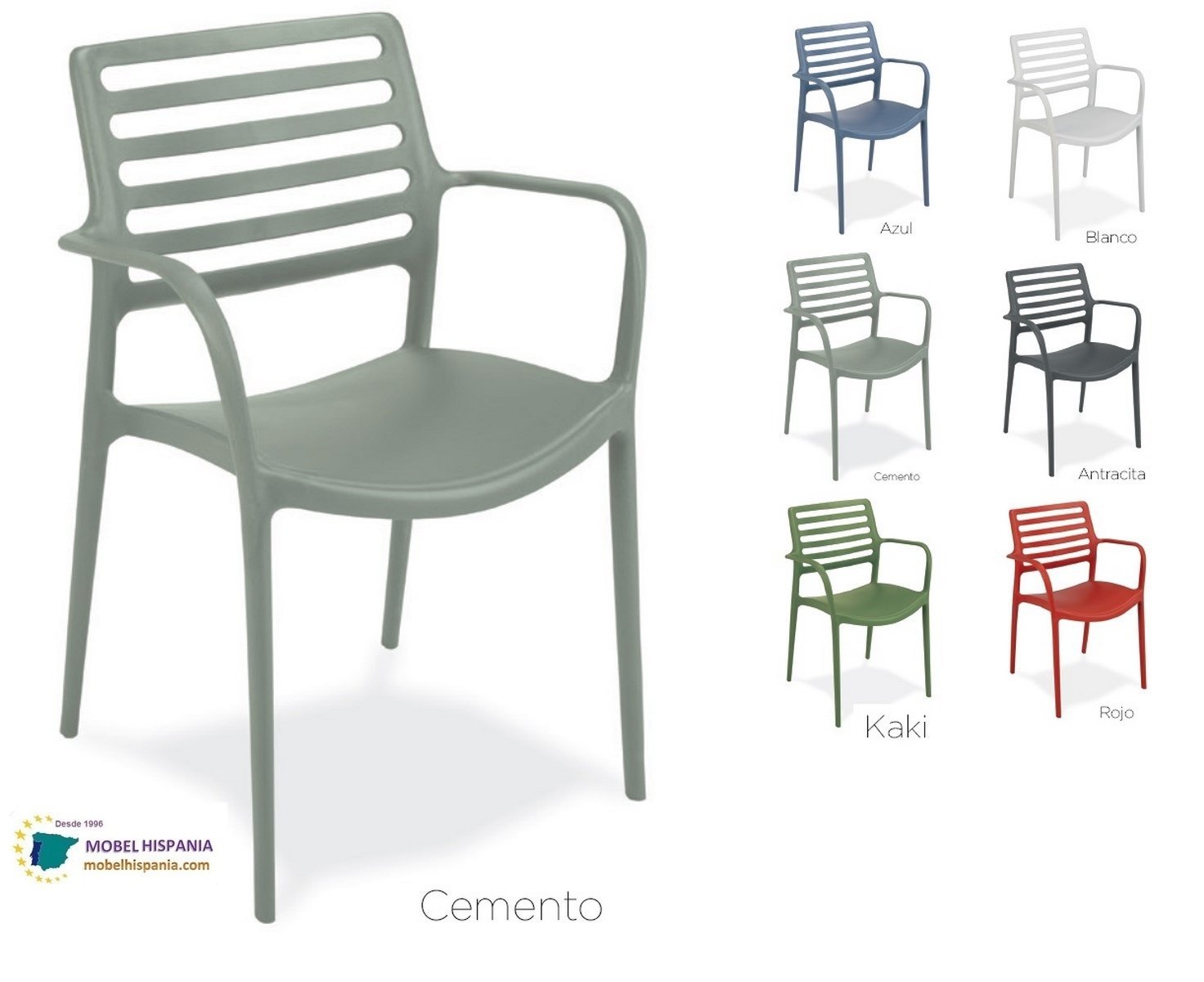 2150 Silla polipropileno cemento 2