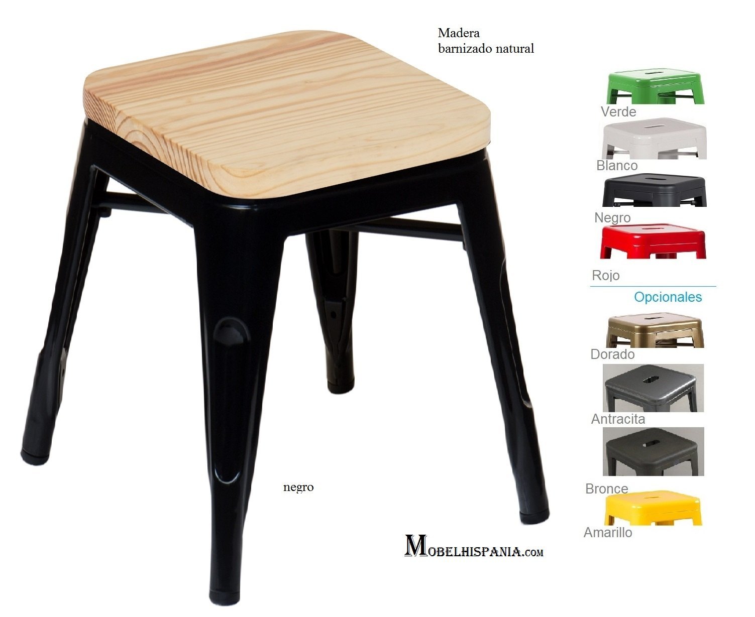 BEE Negro bajo taburete 04