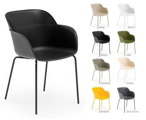 SHELL sillon pintado negro 2 2