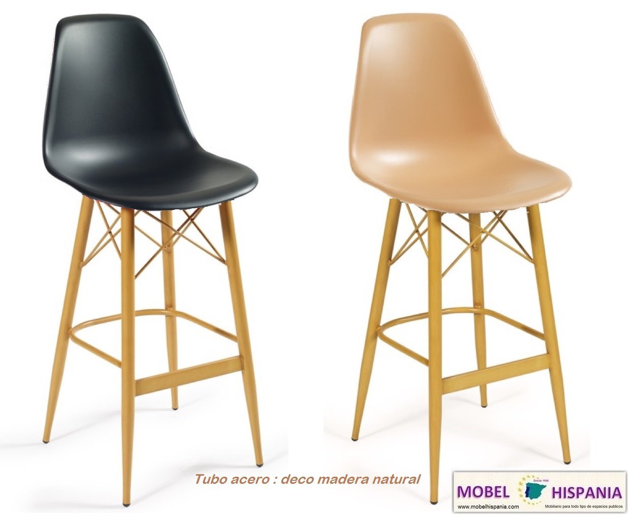 picasso taburete acero deco madera 01