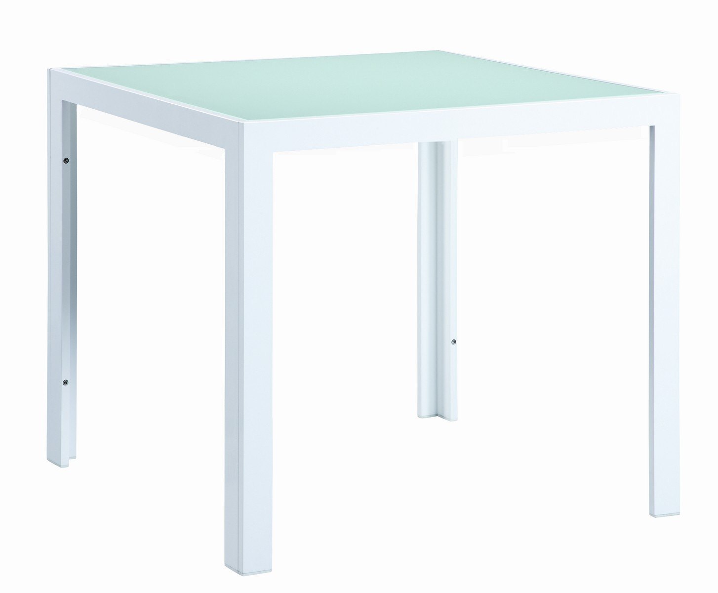 shio mesa aluminio blanca cristal