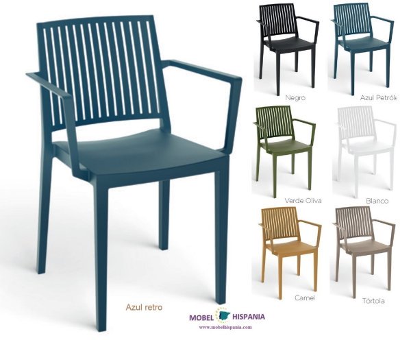 BARSILIA sillon polipropileno verde oliva 02 2