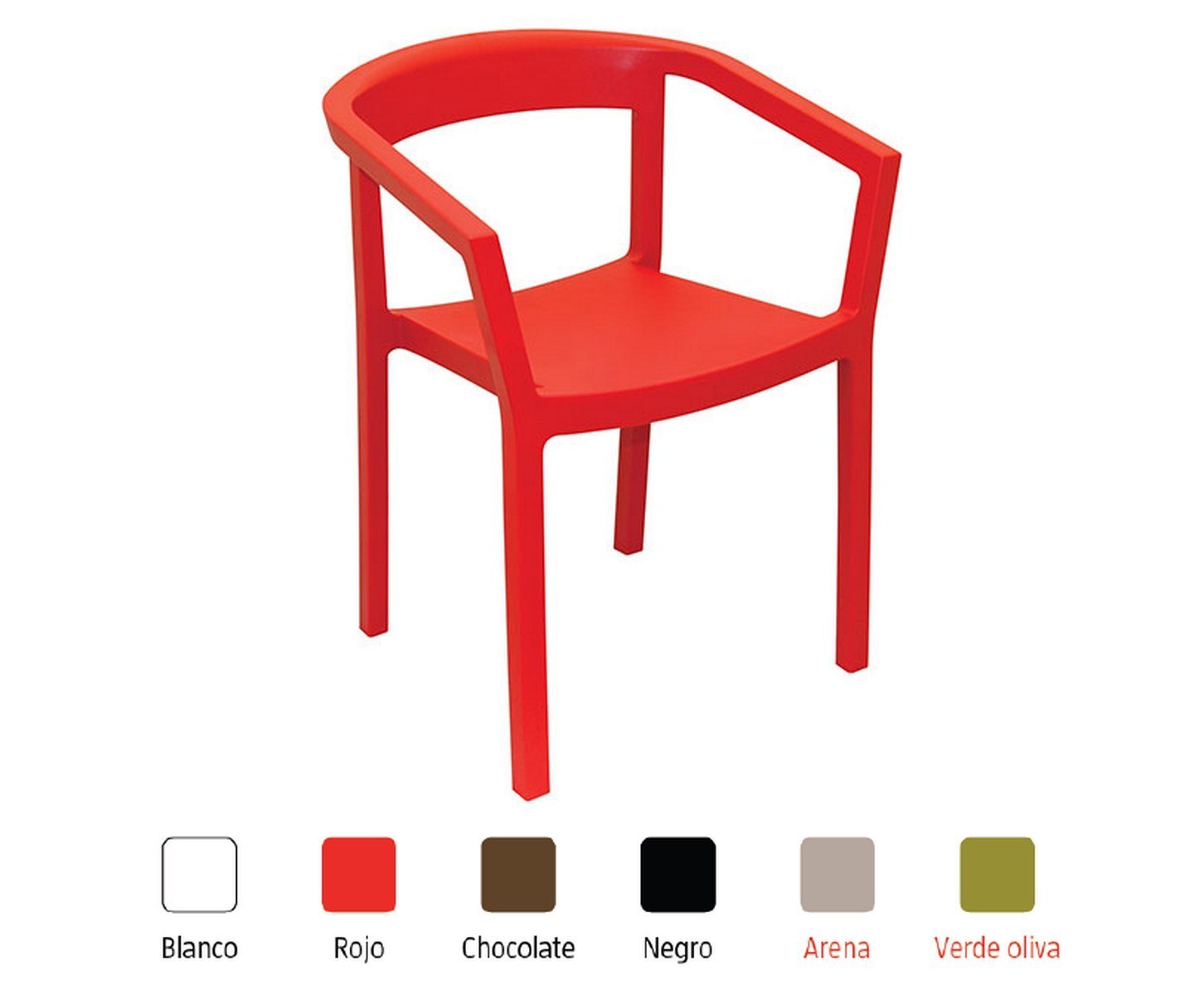 peach rojo sillon hosteleria 1