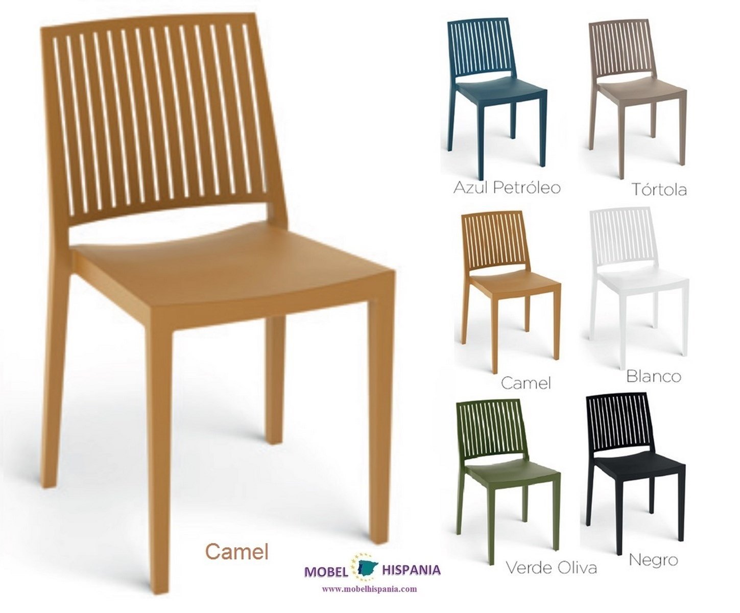 BARSI silla polipropileno camel 5