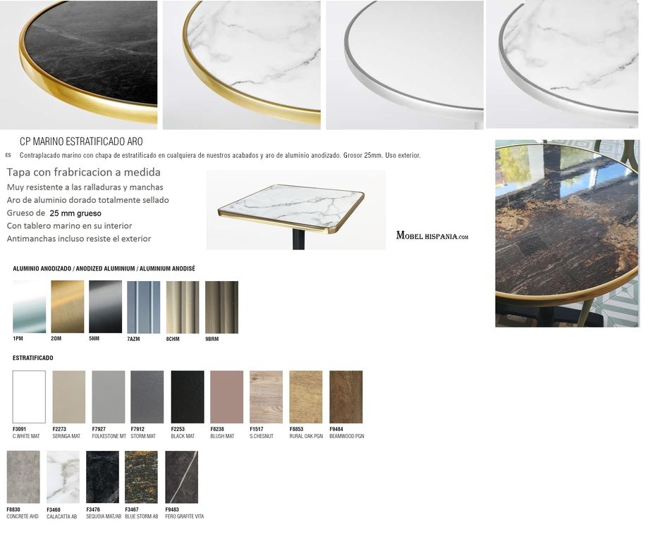 LORNA tapa estratificado negra dorado 1 06