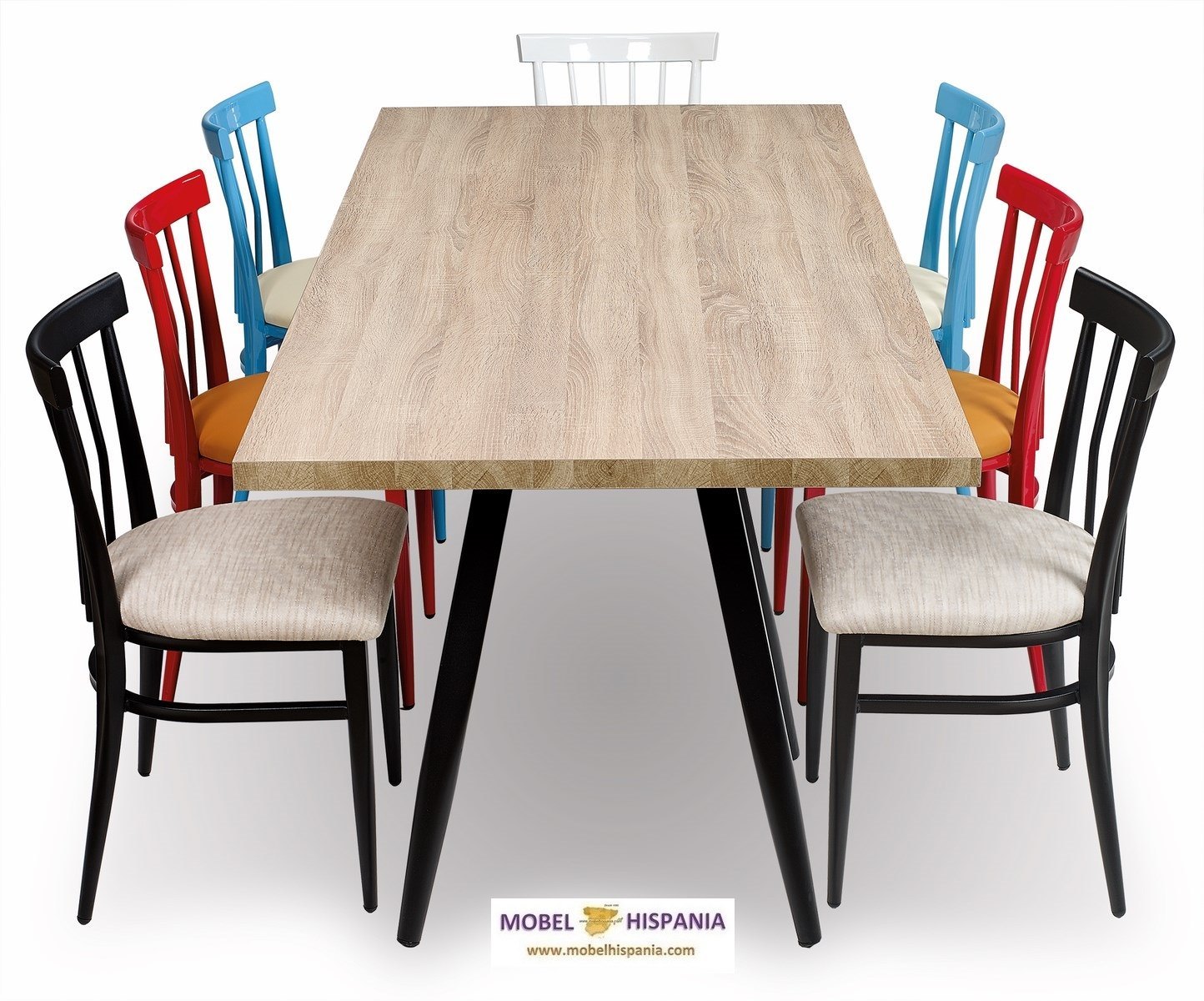 ALABAMA silla acero grafito asiento tapizado 12 1