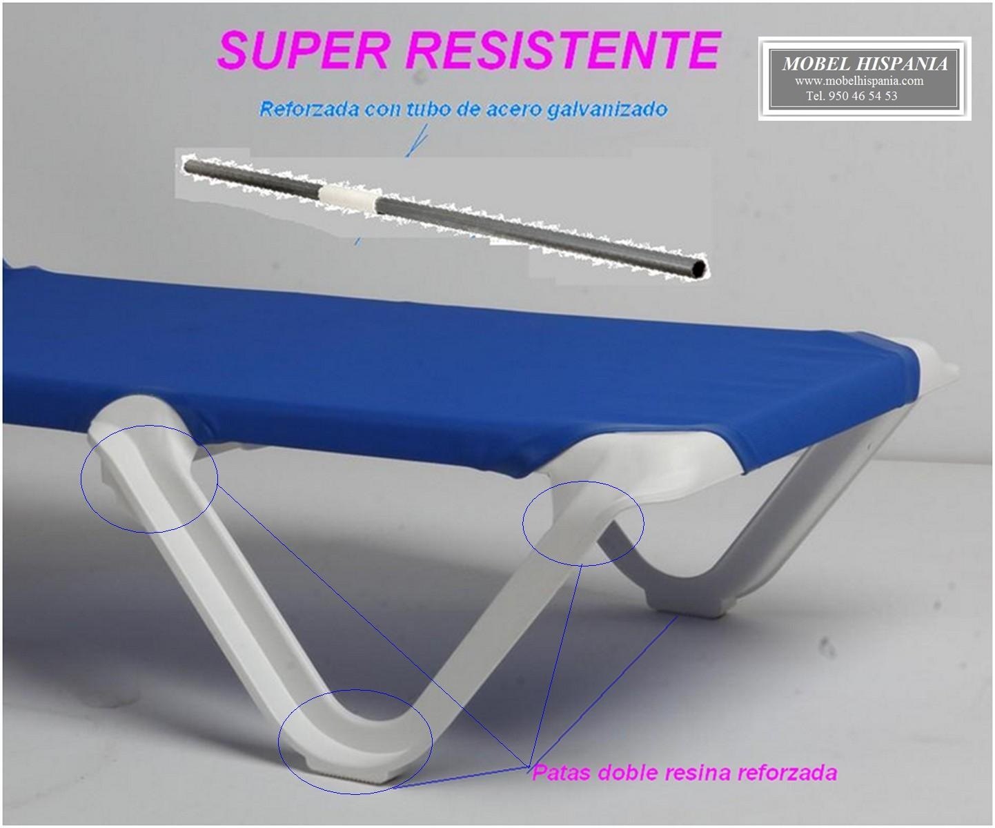 beachmat tumbona polipropileno azul