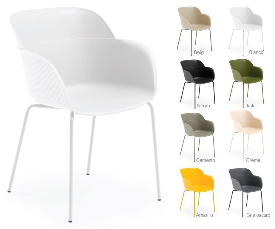 SHELL sillon pintado blanco 2 2