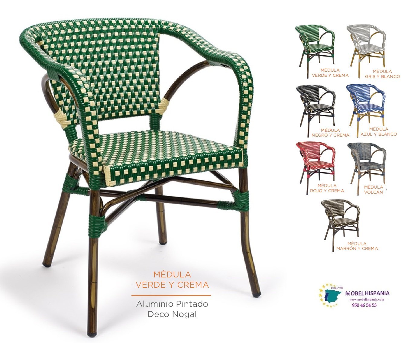 3091 sillon aluminio nogal medula rojo crema 12 2