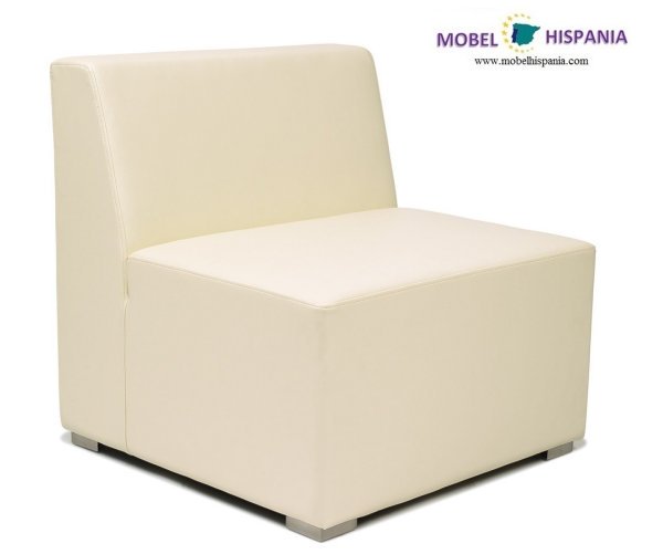 Puf cuadrado blanco 05