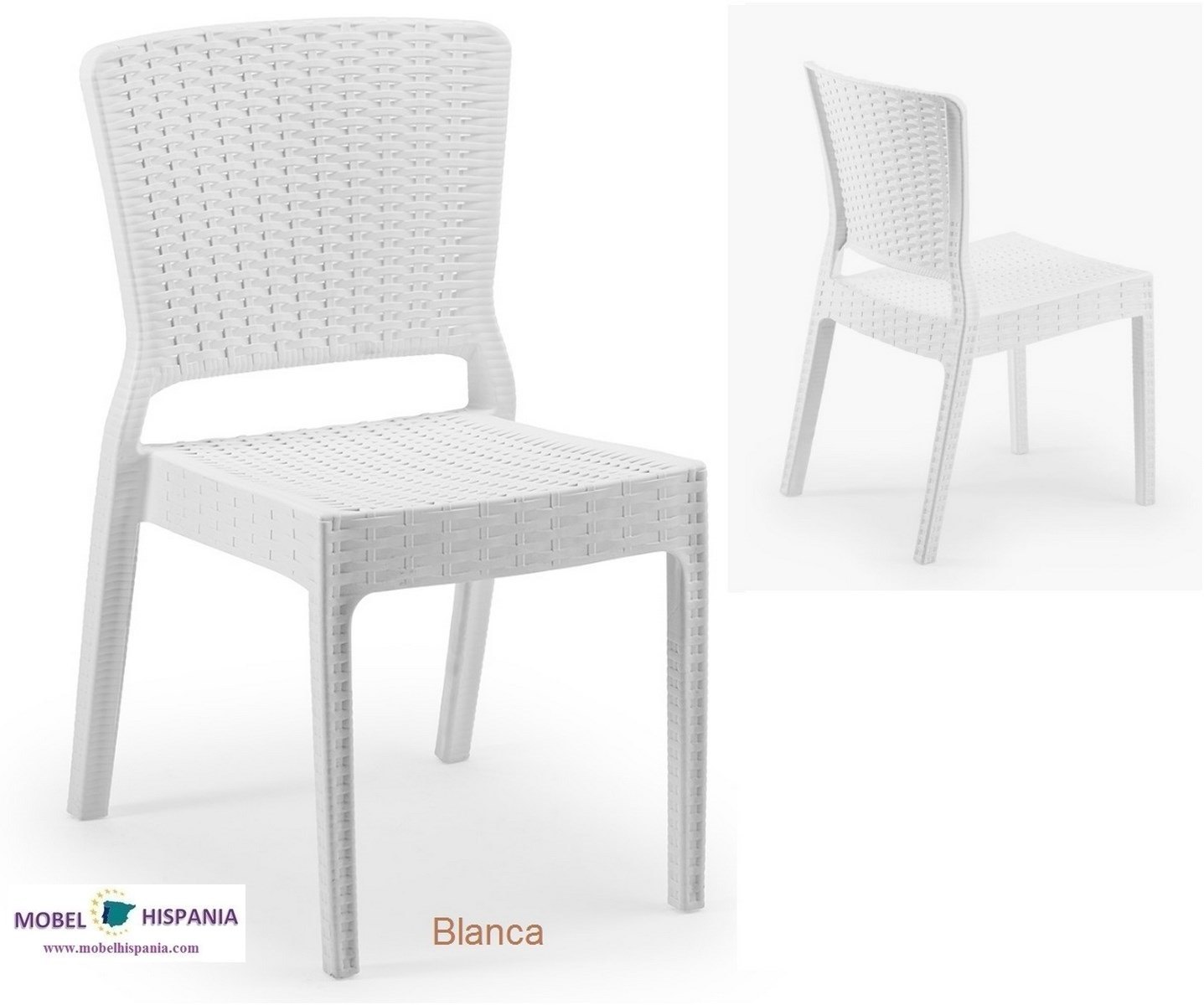 SANTONI silla polipropileno blanca 3 2