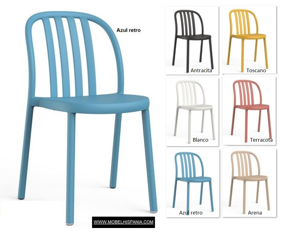 SUE silla azul retro w 2