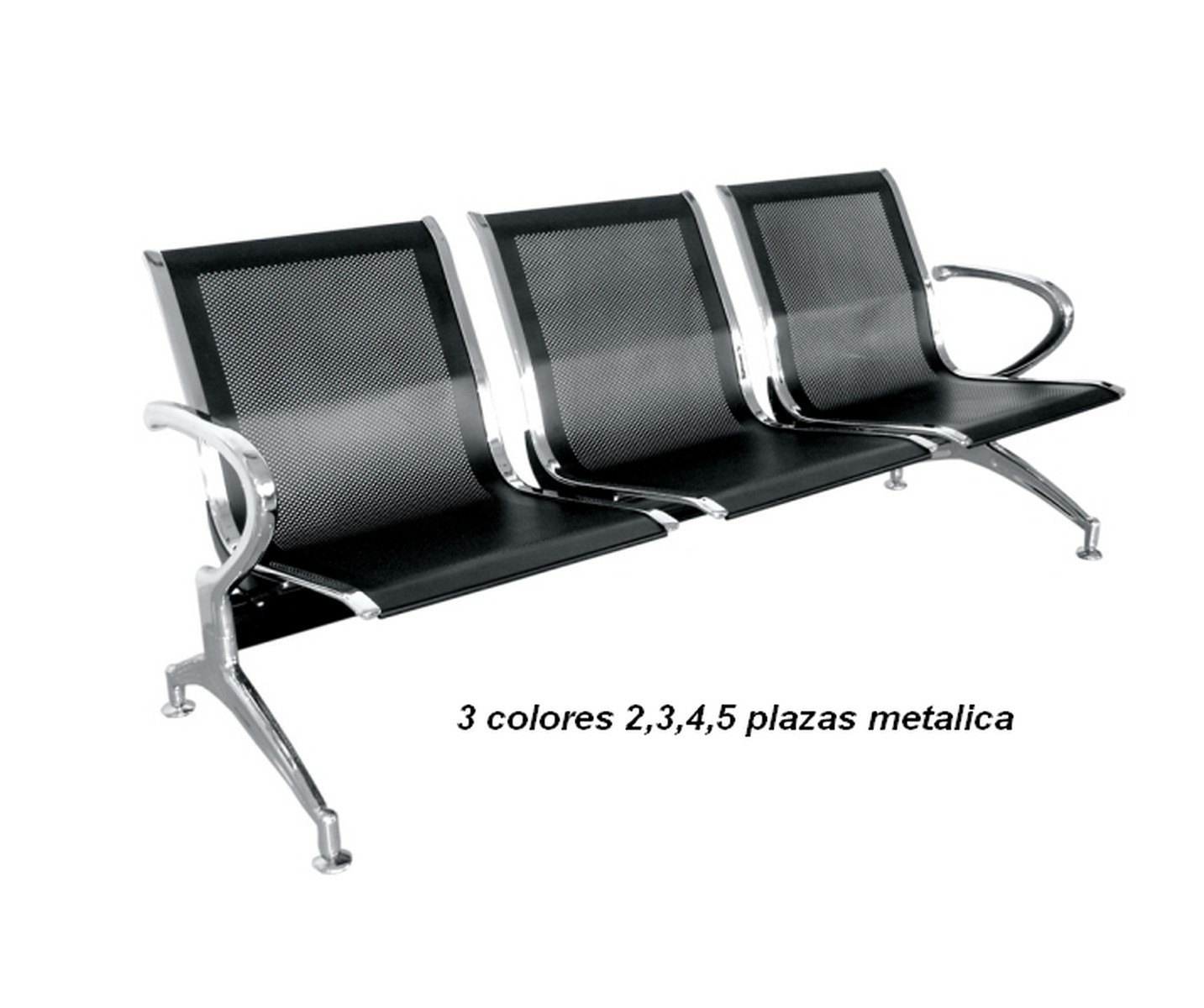 ala bancada metalica 3plazas tapizada mesa 08