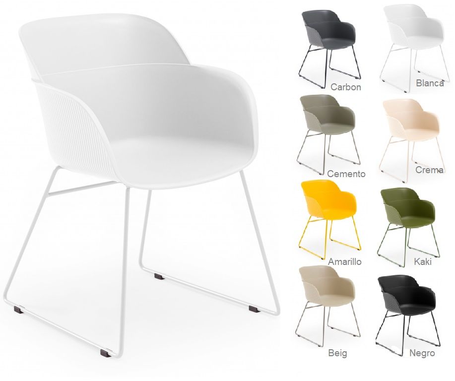 SHELL sillon patin pintado blanco 1