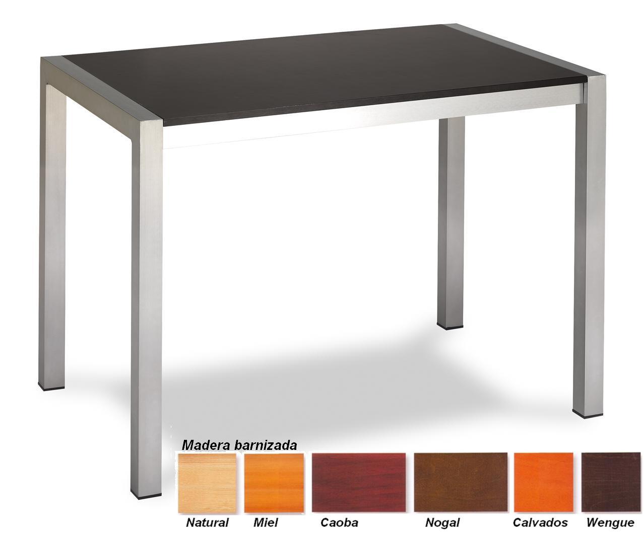 440 mesa aluminio madera