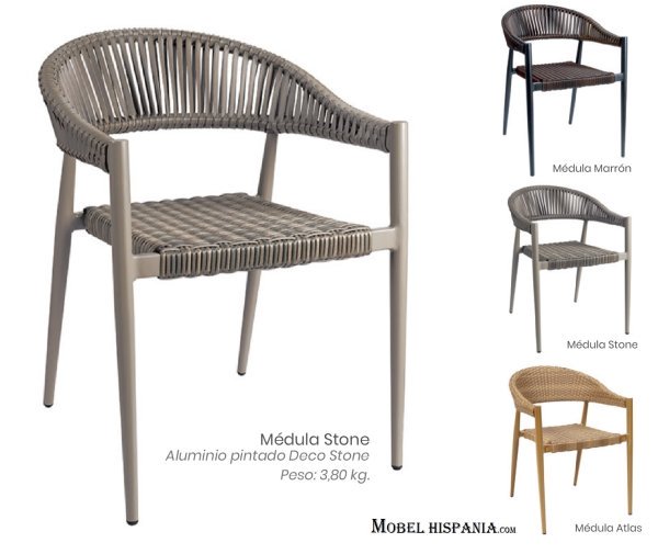 4524 Sillon aluminio negro medula marron 03 1