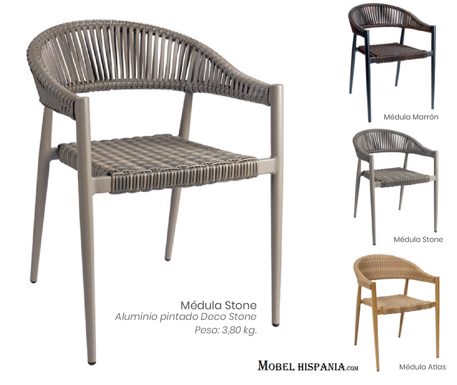 4524 Sillon aluminio stone medula stone 1