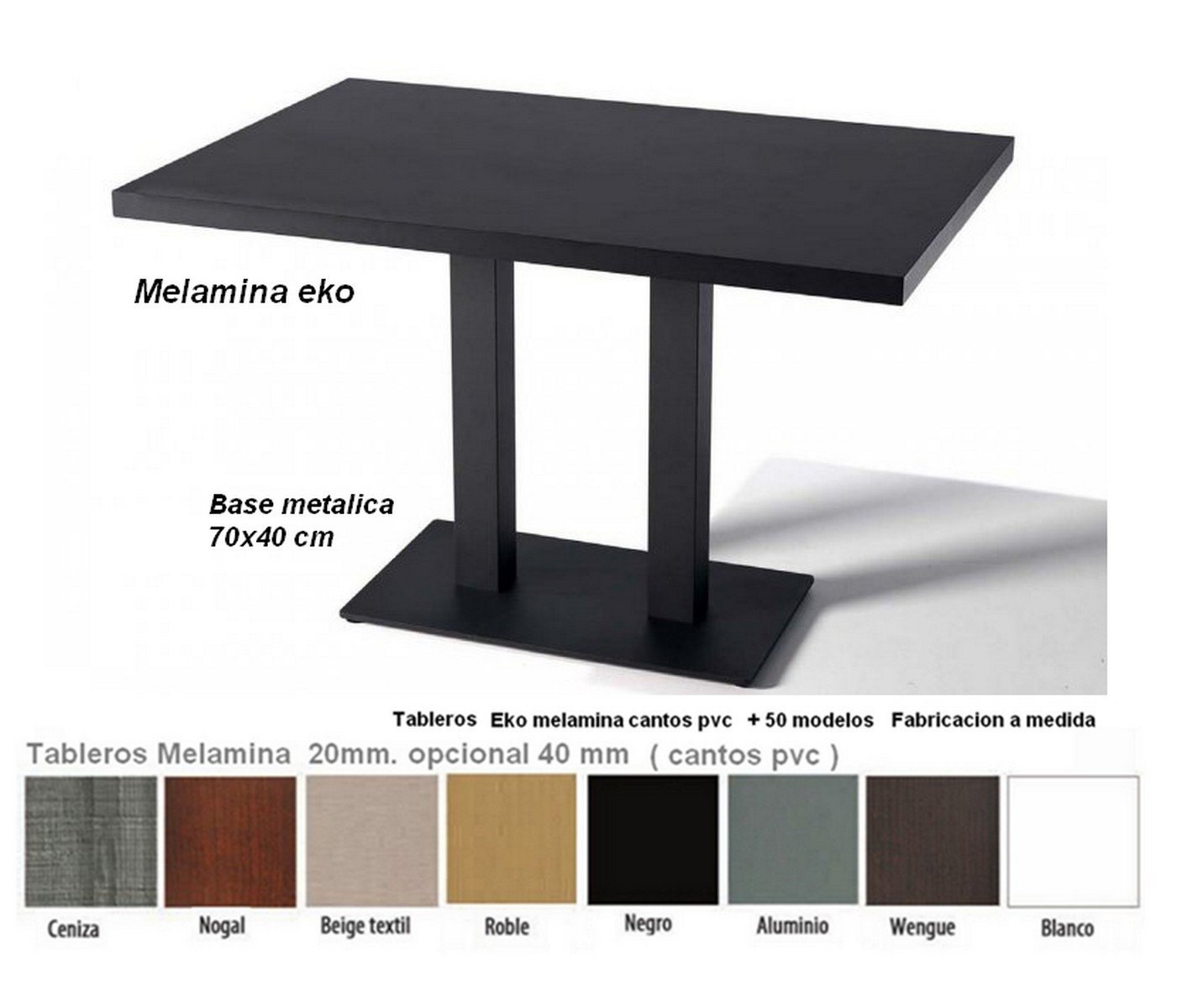 8933 Mesa doble columna inoxidable melamina mobel hispania 03