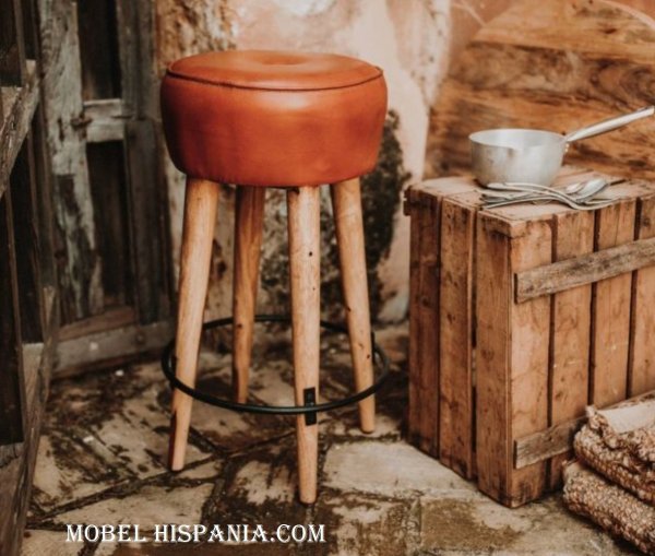 COLT taburete madera tapizado 03