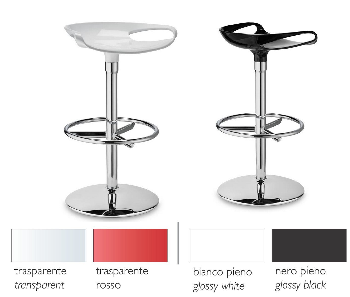zoe twist blanco negro taburete