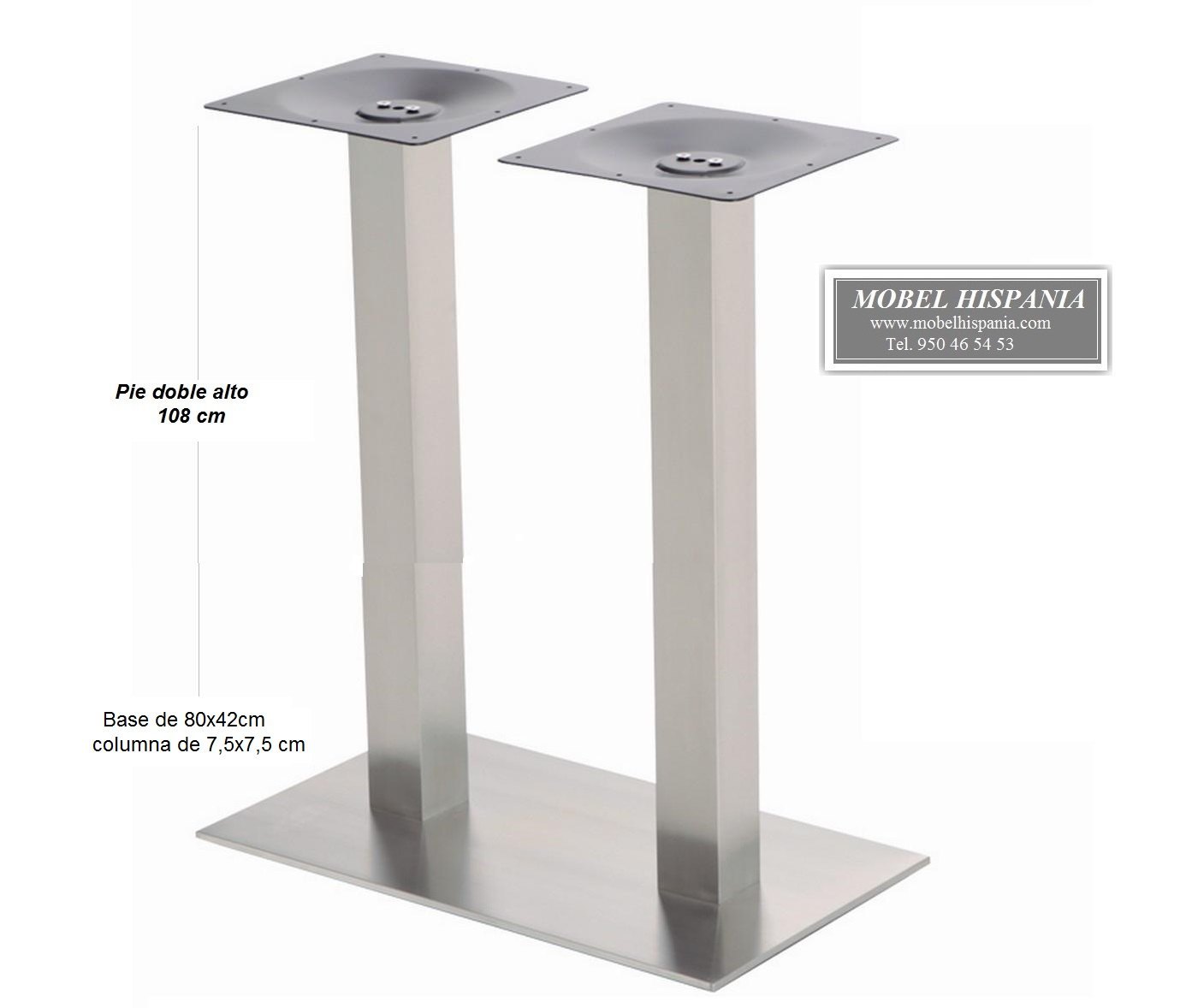 8933_pie_doble-columna_alta-aluminio 8933 pie doble columna alta aluminio