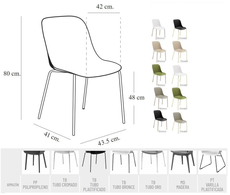 SHELL silla dorado negro 10