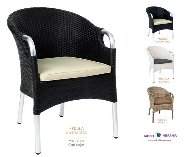 5036 Sillon aluminio medula antracita