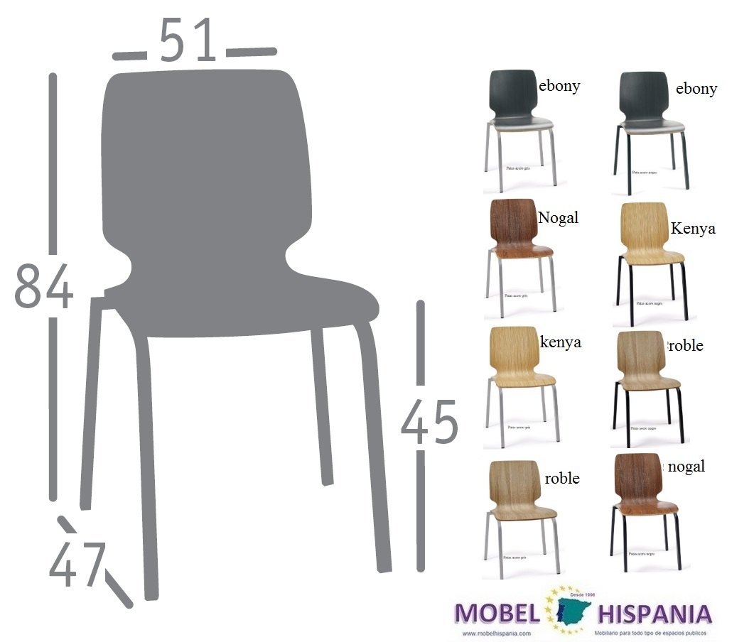 DENVER silla m4 gris roble vintage 02 1