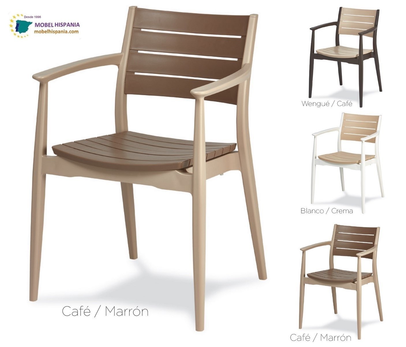 regina sillon polipropileno cafer marron 2