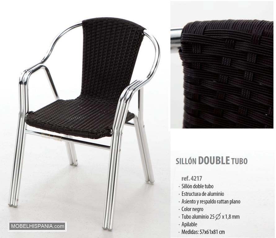 4217 Doble tubo negro