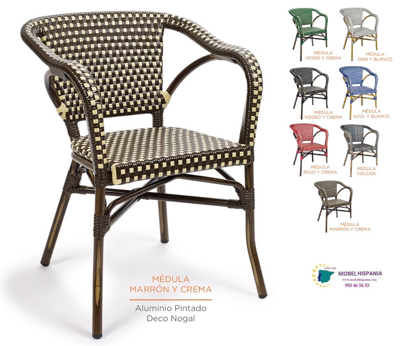 3091 sillon aluminio nogal medula negro crema 10 2