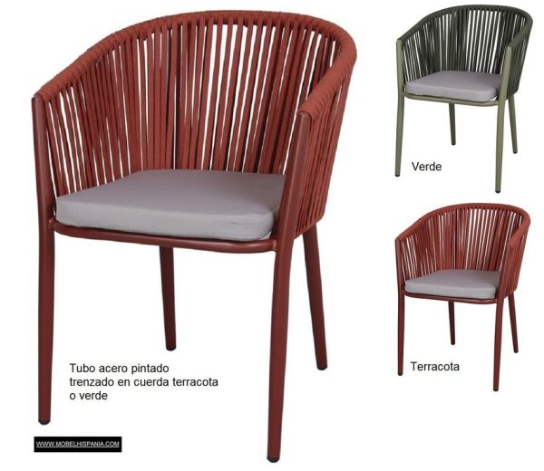 AGOSTA Sillon terracota w 1