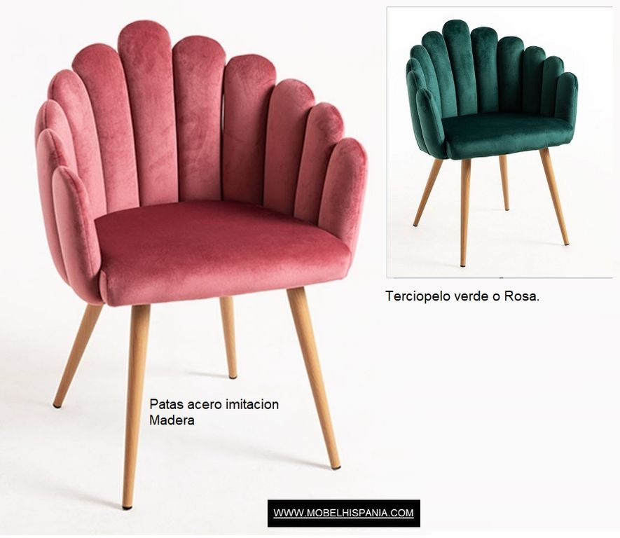 Mained Terciopelo rosa w 1