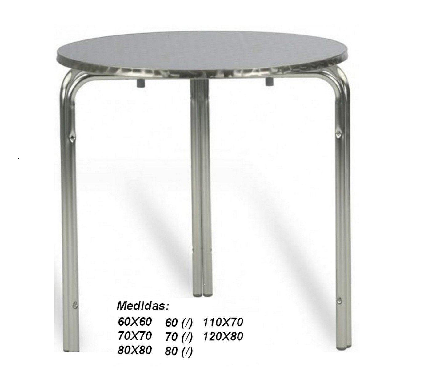 Pie mesa doble tubo aluminio mobel hispania 02