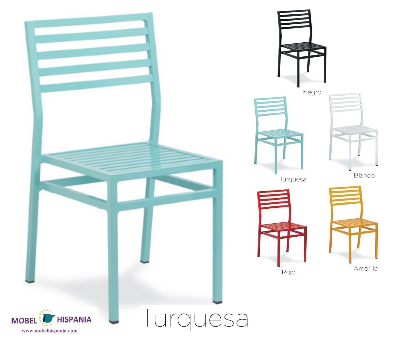 195 silla aluminio turquesa 1