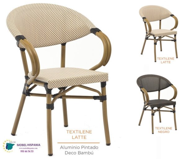 4090 Sillon Deco Bambu Textilene Negro 01 1