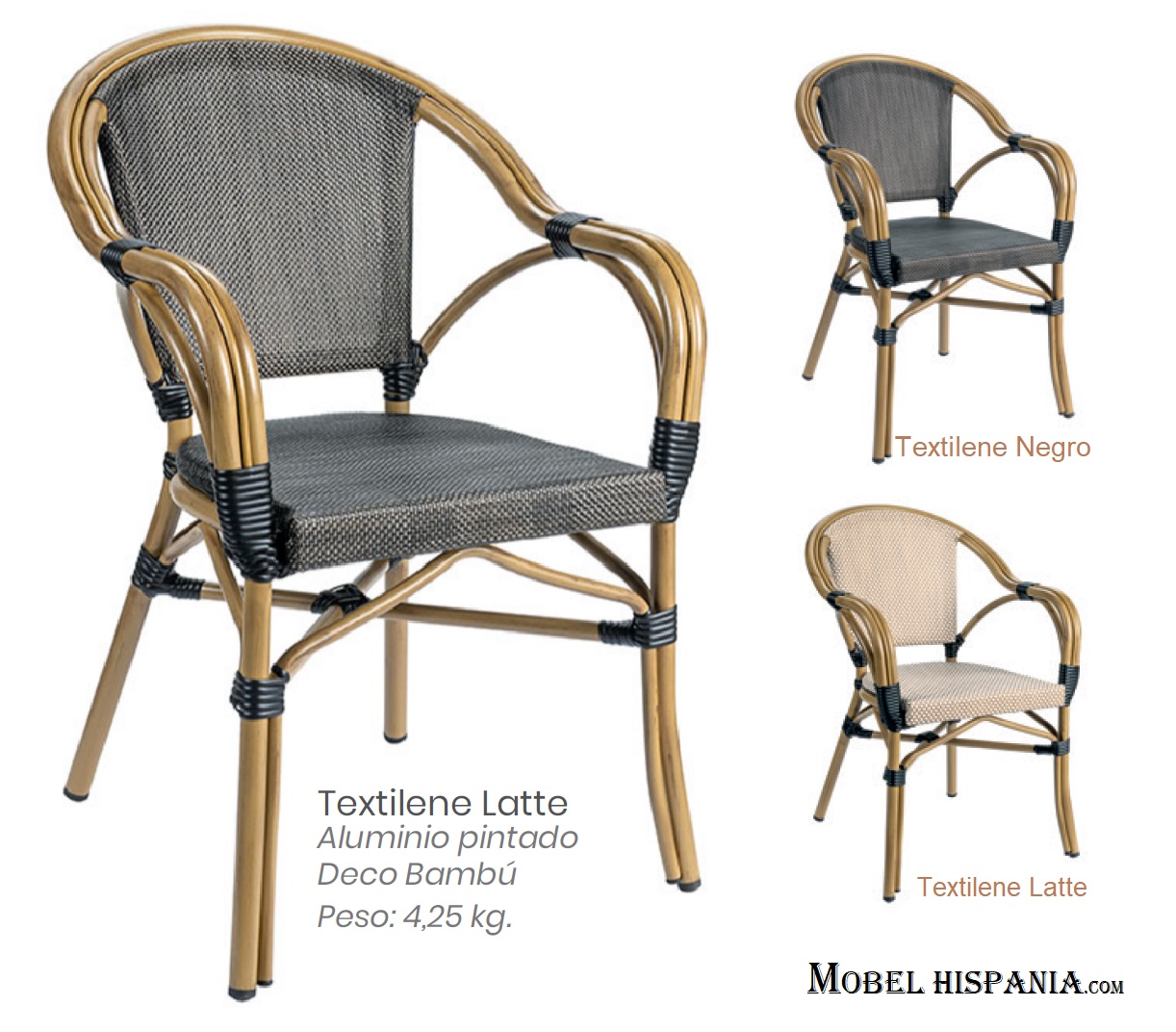 6060 sillon bambu textiline negro 1