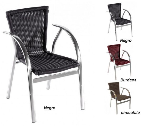 oval sillon aluminio medula negro mobel hispania 1