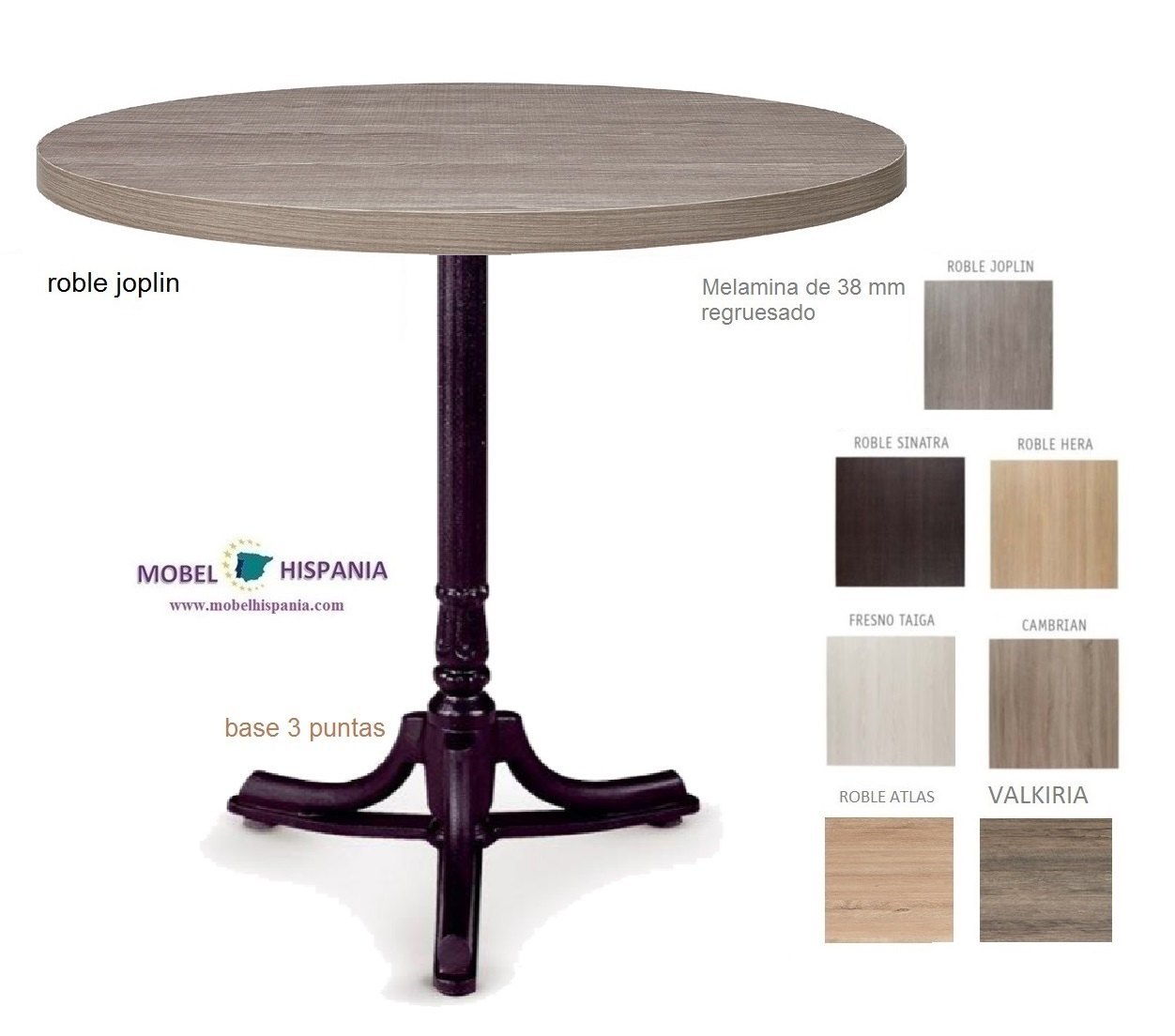 8003 mesa hierro tapa melamina joplin