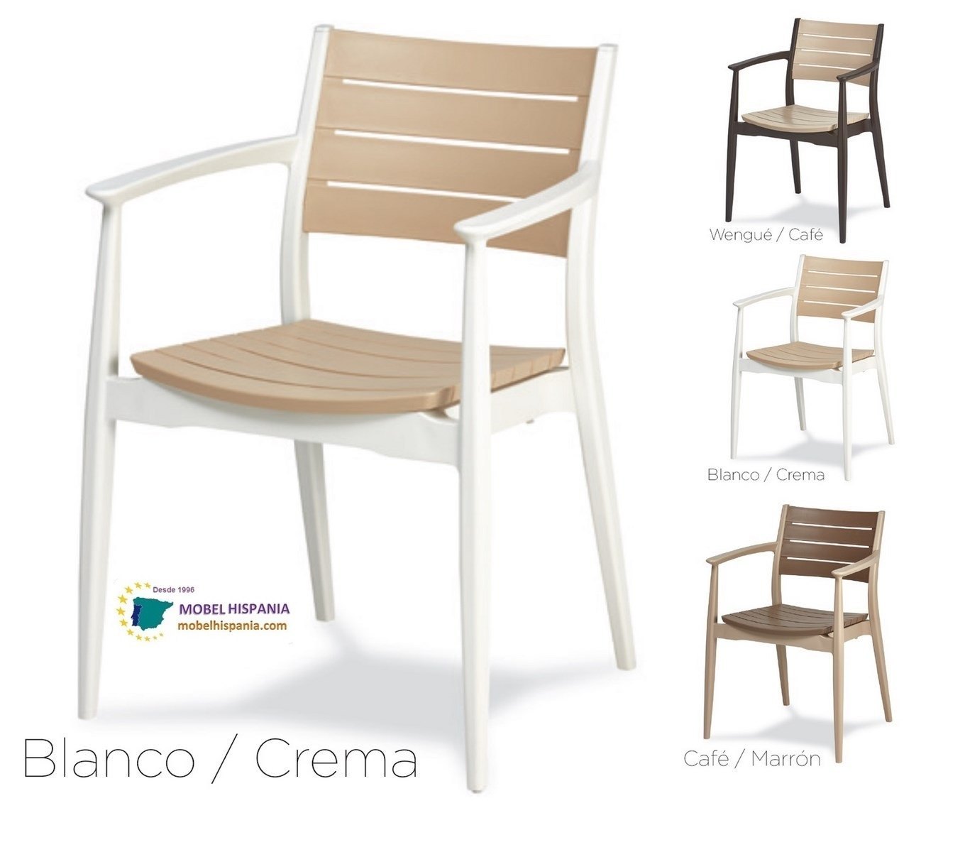 regina sillon polipropileno blanco crema 2