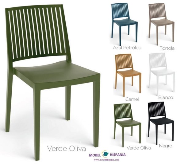 BARSILIA sillon polipropileno verde oliva 03 2