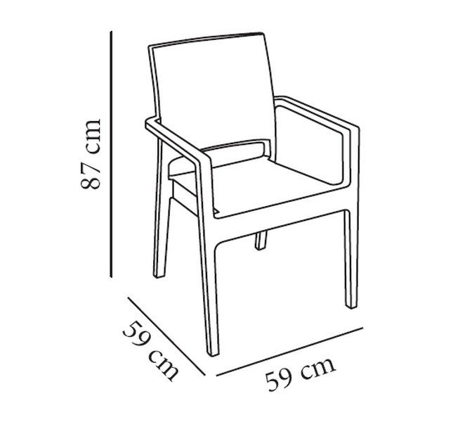Indiana sillon rattan sintetico blanco 03 1
