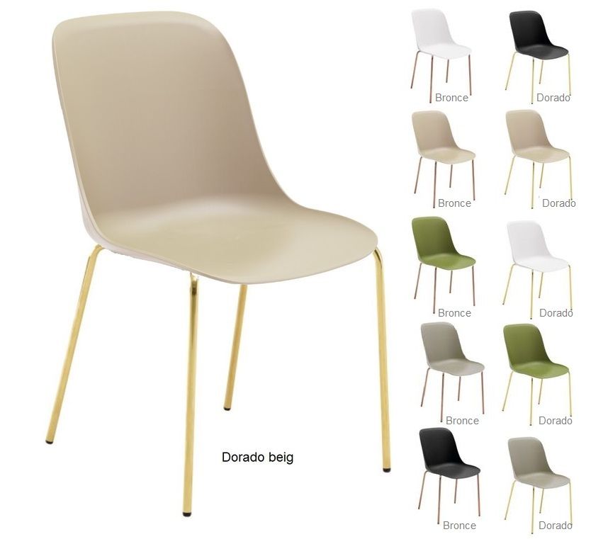 SHELL silla dorado negro 04