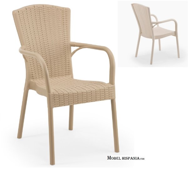 GAL213 sillon polipropileno negro crema 03