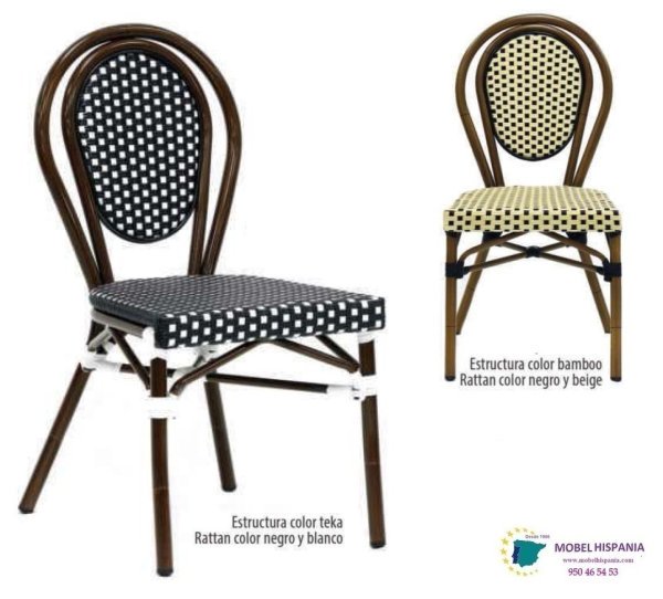 6356 silla aluminio bamboo negro blanco 1